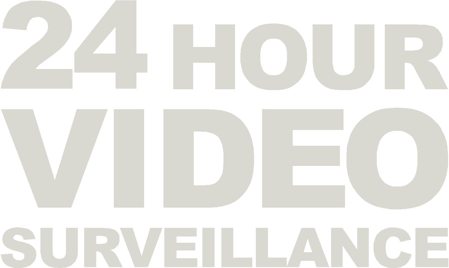 24 Hour Video Surveillance DECAL (White) - 24/7 Sign